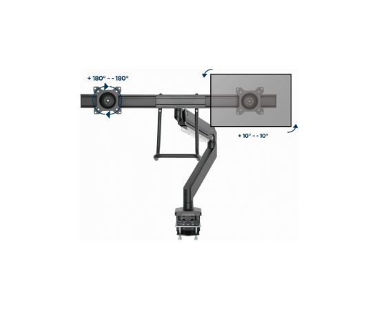 Monitora stiprinājums Gembird Desk Mounted Adjustable Monitor Arm for 2 Monitors