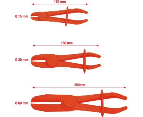 voolikusurumis tangide kmpl 3 шт., KSTOOLS