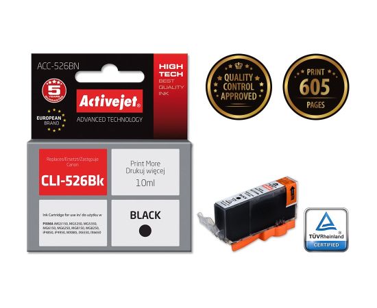 Activejet ACC-526CN ink (replacement for Canon CLI-526C; Supreme; 10 ml; cyan)