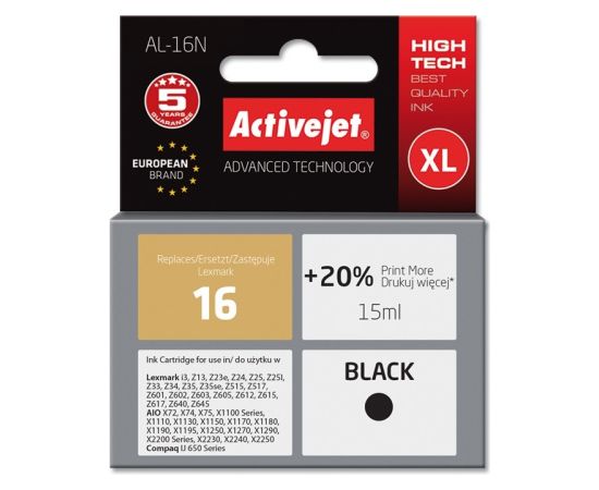 Activejet AL-26N ink (replacement for Lexmark 26 10N0026; Supreme; 12 ml; color)