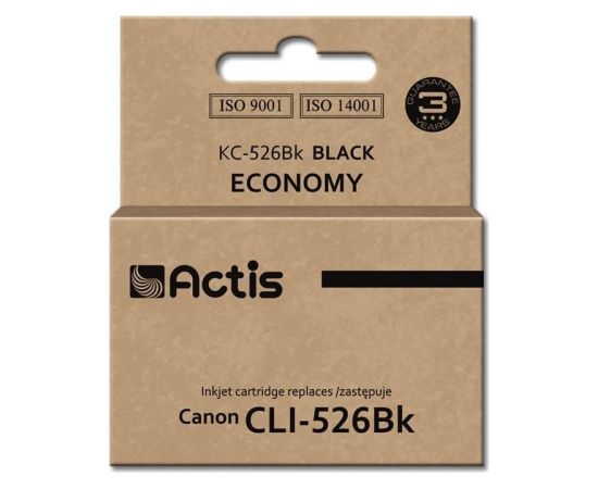 Actis KC-526BK ink (replacement for Canon CLI-526Bk; Standard; 10 ml; black (with chip)