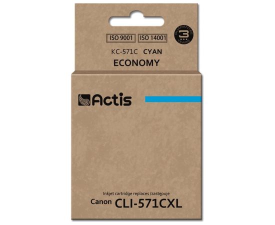 Actis KC-571C ink (replacement for Canon CLI-571C; Standard; 12 ml; cyan)