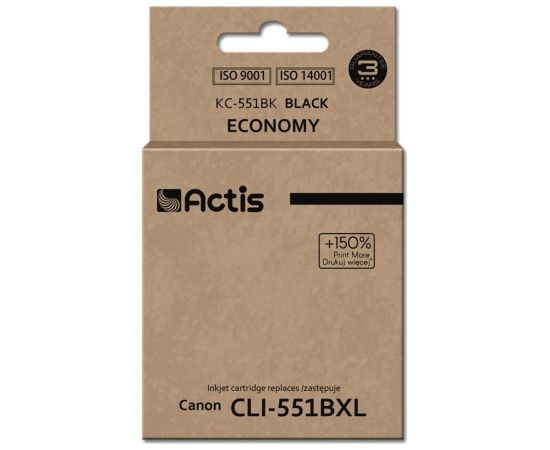 Actis KC-551Bk ink (replacement for Canon CLI-551Bk; Standard; 12 ml; black (with chip)