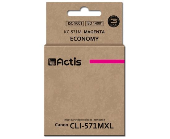 Actis KC-571M ink (replacement for Canon CLI-571M; Standard; 12 ml; magenta)