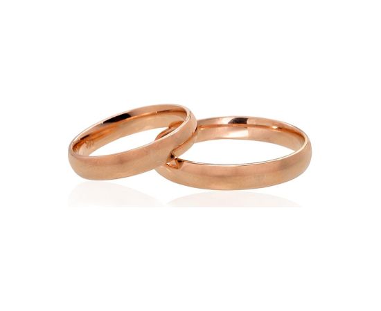 Laulību zelta gredzens #1101091(Au-R), Sarkanais Zelts 585°, Izmērs: 17.5, 2.98 gr.