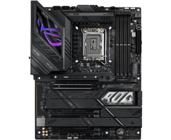 Mainboard ASUS Intel Z790 LGA1700 ATX Memory DDR5 Memory slots 4 2xPCI-Express 4.0 16x 1xPCI-Express 5.0 16x 5xM.2 1xHDMI 1xDisplayPort 10xUSB 3.2 2xUSB-C 1xOptical S/PDIF 1xRJ45 5xAudio port STRIXZ790-EGAMWIFIII Материнские платы