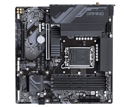 GIGABYTE Intel B760 Gaming X AX 1.2 Express LGA1700 Micro-ATX DDR5 PCI-Express 4.0 16x M.2