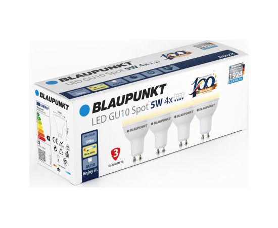 Blaupunkt LED lamp GU10 500lm 5W 2700K 4pcs