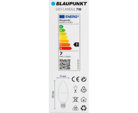 Blaupunkt LED lamp E14 595lm 7W 2700K 4pcs