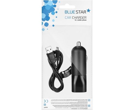 BlueStar Автомобильная Зарядка 12 V / 24 V / 2000 mA + Micro USB