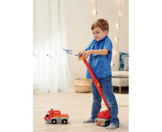 Simba Fireman Sam 2-in-1 rescue crane, toy vehicle (red/yellow)