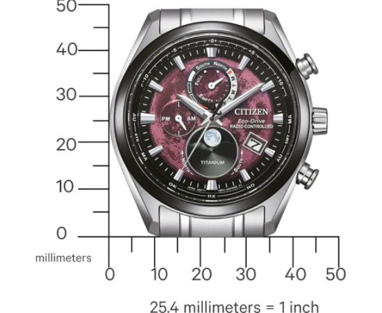 Citizen Eco-Drive Radio Controlled Tsukiyomi Moonphase Super Titanium BY1018-80X Наручные часы
