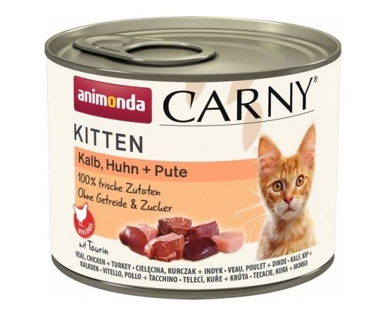 ANIMONDA Carny Kitten Veal Chicken Turkey - wet cat food - 200 g