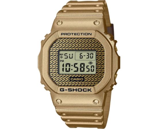 Casio G-SHOCK ORIGINAL DWE-5600HG-1ER CARBON CORE GUARD GOLD CHAIN