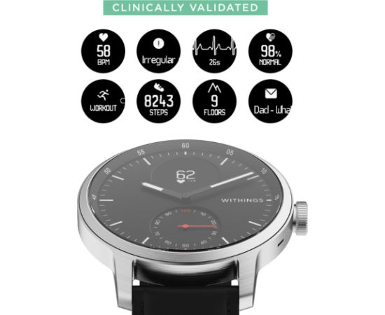 Withings Hibridinis Išmanusis laikrodis Scanwatch Black