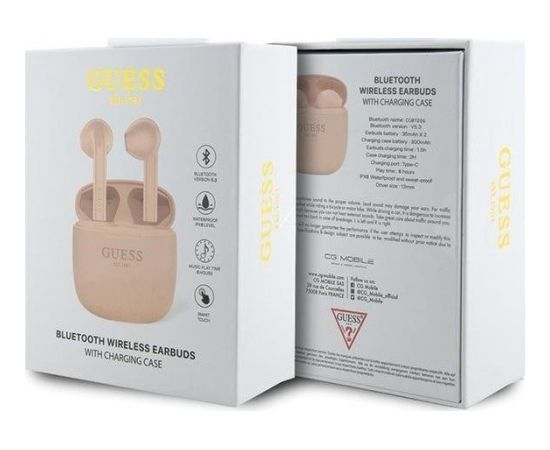 Guess bezvadu austiņas Bluetooth TWS GUTWST26PSP