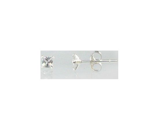 Серебряные серьги-пуссеты #2202627_CZ, Серебро 925°, Цирконы, 0.4 гр.