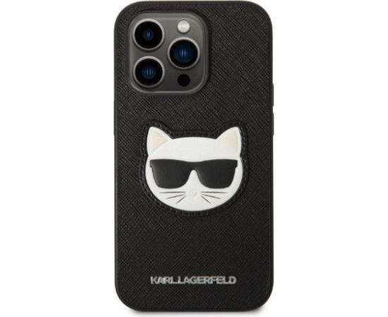 Karl Lagerfeld iPhone 14 Pro Max PU Saffiano Choupette Head Case Apple Black