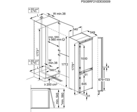 Electrolux LRB3AE12S Ledusskapis, iebūvējams, bez saldētavas 122cm