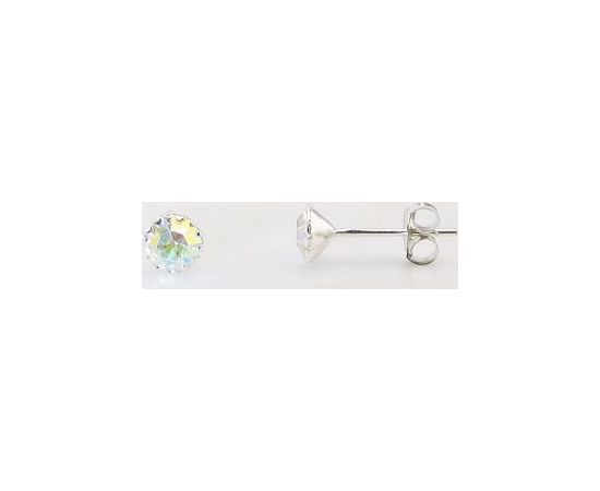 Серебряные серьги-пуссеты #2202665_CZ-MIXW, Серебро 925°, Цирконы, 0.4 гр.