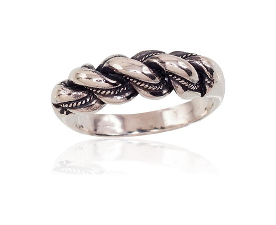 Серебряное кольцо #2100005(POx-Bk), Серебро 925°, оксид (покрытие), Размер: 23, 8.9 гр.