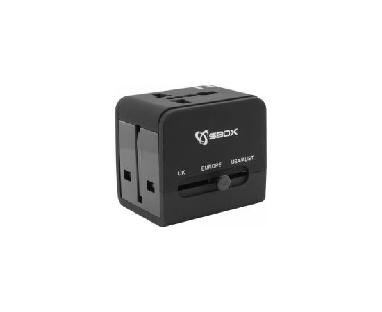 Sbox TA-23 Universal Travel Adapter with Dual USB Charger