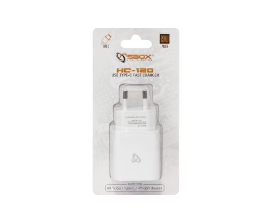 Sbox HC-120 USB Type-C home charger white