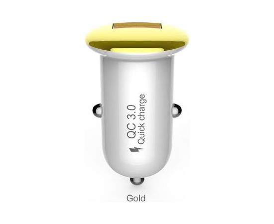 Devia Mushroom series car charger (QC3.0-18W) gold