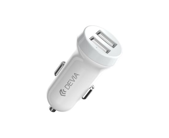 Devia Smart series car charger suit for Lightning (5V3.1A,2USB) white