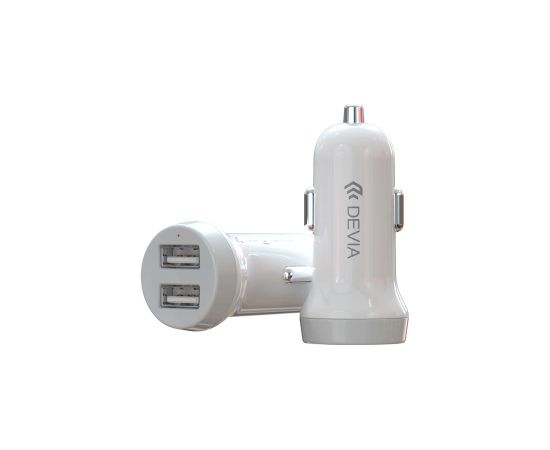 Devia Smart series car charger suit for Lightning (5V3.1A,2USB) white