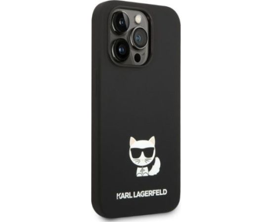 Karl Lagerfeld iPhone 14 Pro Max Liquid Silicone Choupette Case Apple Black