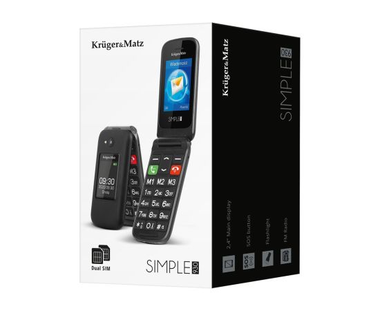 Kruger&matz MaxCKruger & Matz KM0930 6,1 cm (2,4") 98 g Black Feature phone
