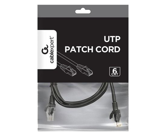 PATCH CABLE CAT6 UTP 1M/BLACK PP6U-1M/BK GEMBIRD