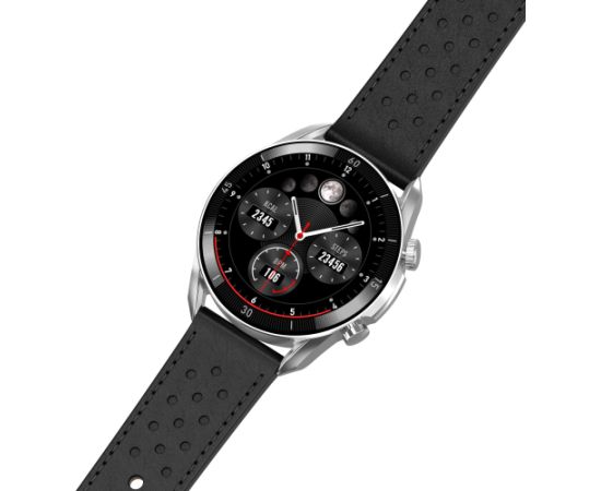 Garett Smartwatch V10 Leather / AMOLED / Bluetooth / IP68 / Backlit display / Sports modes Умные часы