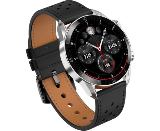 Garett Smartwatch V10 Leather / AMOLED / Bluetooth / IP68 / Backlit display / Sports modes Умные часы