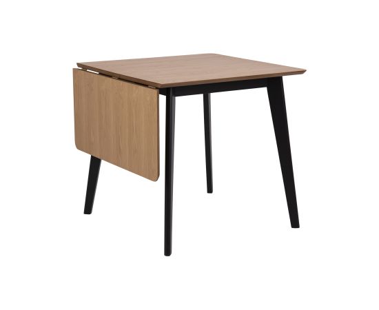 Çdamistabas galds ROXBY, 80/120x80xH76cm, ozols/melns