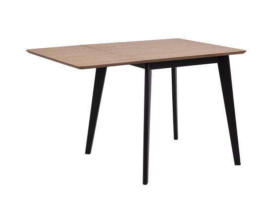 Çdamistabas galds ROXBY, 80/120x80xH76cm, ozols/melns