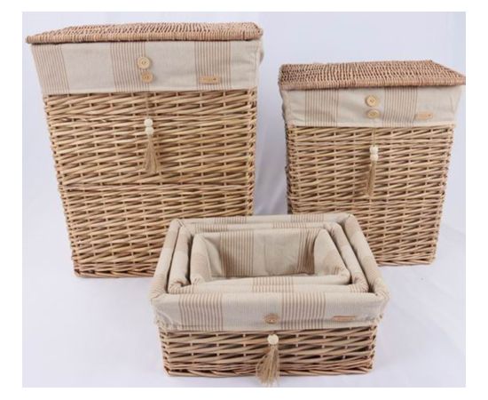 Laundry basket WILLI STRIPE 39x28xH45cm