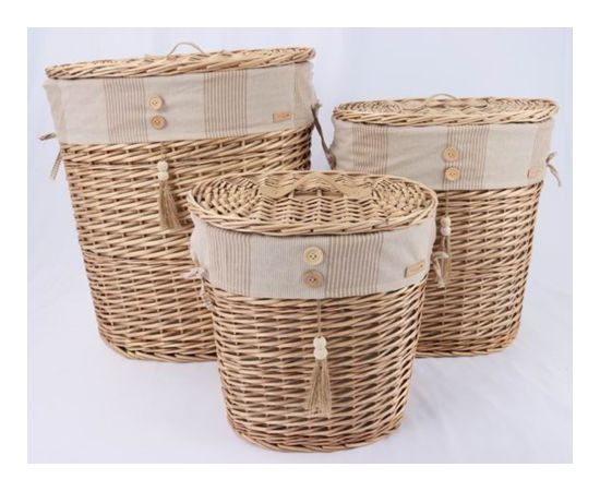 Laundry basket WILLI STRIPE 49x36xH55cm