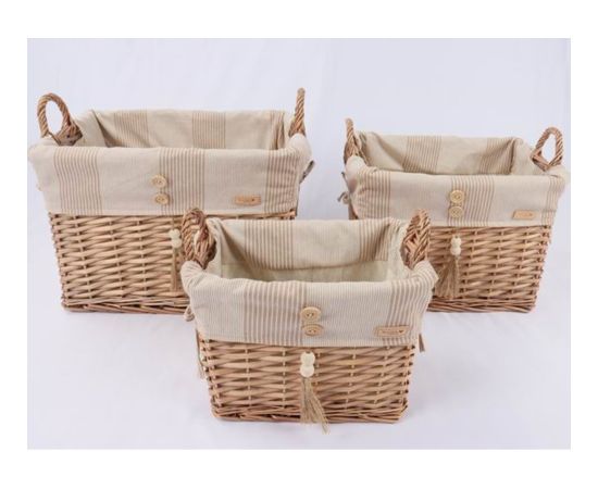 Basket WILLI STRIPE 36x26xH26cm