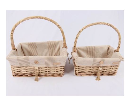 Basket WILLI STRIPE 30x21xH13/33cm