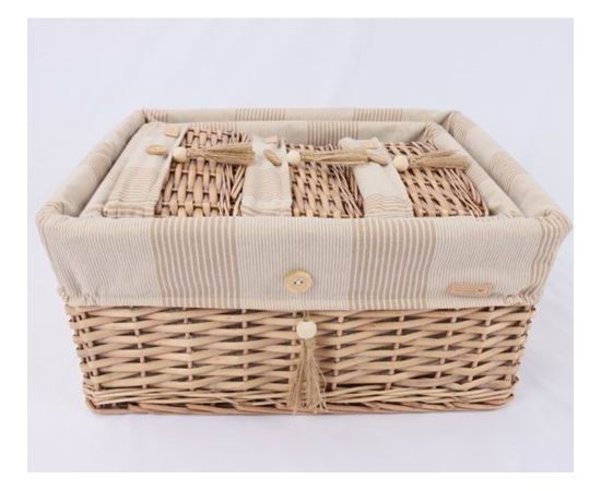 Basket WILLI STRIPE 42x32xH19cm