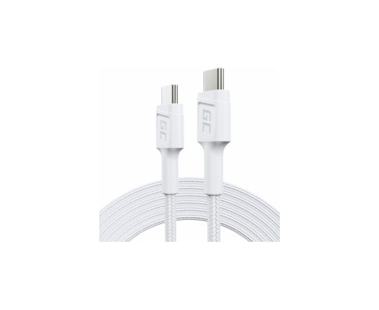 Kabelis Green Cell USB Type-C Male - USB Type-C Male PowerStream with Fast Charging 60W 2m White