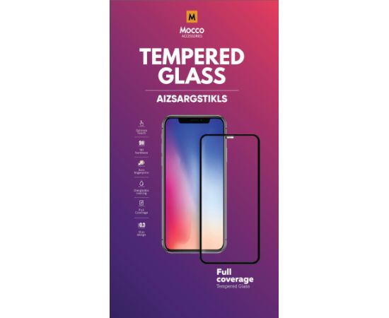 Mocco Full Face / Full Glue Tempered Glass Aizsargstikls Pilnam Ekrānam Samsung Galaxy A11 / M11 Melns