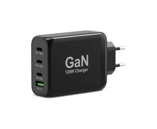 Roger GaN Подача питания через порт и быстрая зарядка USB-C и USB-A мощностью 120 Вт зарядное устройство