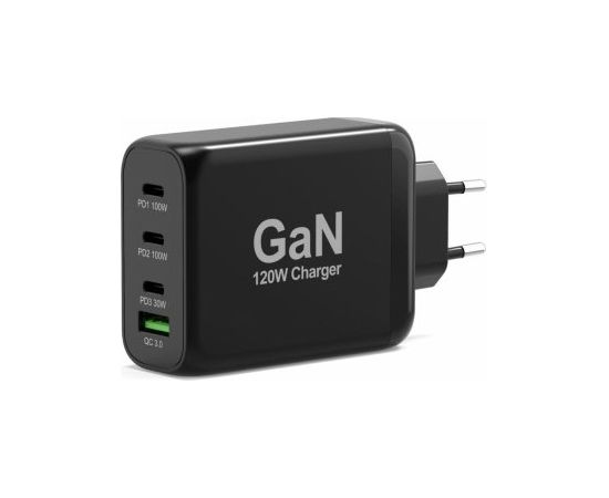 Roger GaN Port Power Delivery and Quick Charge 120W USB-C & USB-A Lādētājs