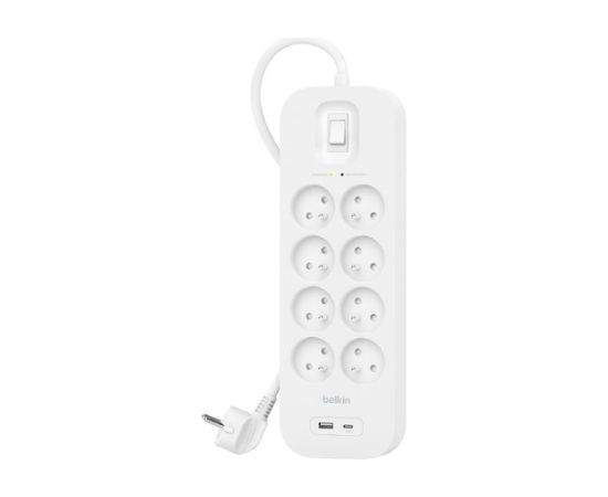 BELKIN SURGE PROTECT. STRIP 8-PORT+1XUSB-A/C 900J