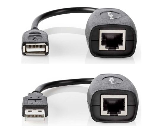 Nedis USB 2.0 Active Extension Cable | A Male - A Female | 50 m | Black USB1.1