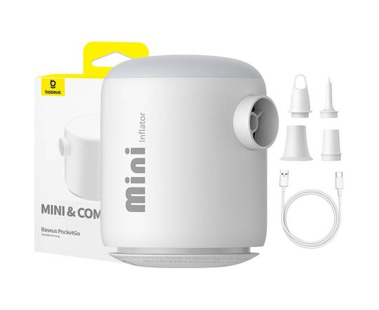 Portable Air Pump Baseus PocketGo (White) Kompresori