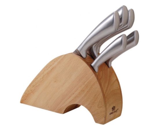 KINGHOFF KH-1151 nažu komplekts koka statīvā. Naži